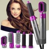 Upoza 5 in 1 Hair Styler For Women Multifunctional Styling Tool With 5 Attachments 1 Hot Air Brush, 2 Spiral Curler, 1 Hair Dryer, 1 Hair Straightner Comb, 3 Heat Hair Styler