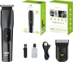 Urbanhtc AT 519 Cordless Professional Hair Trimmer Waterproof Stainless Steel Blade Trimmer 45 min Runtime 5 Length Settings