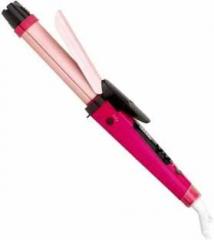 Zevora High Quality 2 in 1 Hair Beauty Set Hair Straightener and Hair Curlers Pink color Electric Hair Styler