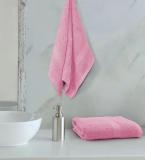 2Pcs Pink Solid Cotton 500 GSM Hand Towels