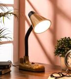 Chic Gold Adjustable Study Lamp With Plastic Base