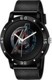 HRV Men's Round Dial Black Strap Analog Watch