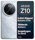 iQOO Z10 5G (Glacier Silver, 8GB RAM, 256GB Storage) | India's Biggest Ever 7300 mAh Battery | Snapdragon 7s Gen 3 Processor | Brightest Quad Curved AMOLED Display in The Segment
