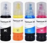 Ang 003 Ink For Epson L3110, L3150, L3250, L3252 L3115, L3116, L3101, L3210, L3215 Black + Tri Color Combo Pack Ink Bottle