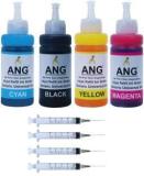 Ang 100ML Black + Tri Color Combo Pack Ink Cartridge