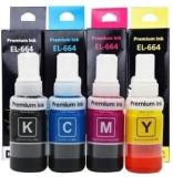 Ang 664 Inkjet Ink Tank Refill For L130, L220, L310, L360, L365, L380, L405, L210 Black + Tri Color Combo Pack Ink Bottle