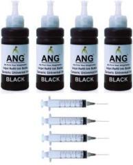 Ang Canon Printer Refill Ink Kit 400ml with Syringes for PG 740, CL 741, PG 745, CL 746, PG 47, CL 57, PG 88, CL 98, PG 810, CL 811, PG 830, CL 831, PG 89, CL 99 Cartridges With 4 Syringes Black Ink Cartridge