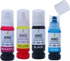 Ang COMPATIBLE REFILL INK FOR Epson L3250 Multi function WiFi Color Printer 003 INK Black + Tri Color Combo Pack Ink Bottle