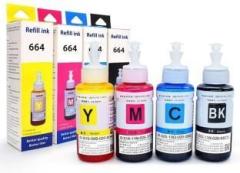 Ang Compatible With Epson Ink Tank L130 L220 L310 L360 L365 L380 L385 L405 L455 L485 Black + Tri Color Combo Pack Ink Bottle