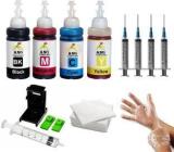 Ang For Canon MP287, IP2770, IP2772, MP237, 245, 258, 276, 287, MP486, 496, 497, Black + Tri Color Combo Pack Ink Bottle