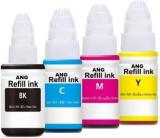 Ang Ink Refill For Canon G Series GI 790 For Canon PIXMA G1000, G1010, G1100, G2000, G2002, G2010, G2012, G2100, G3000, G3010, G3012, G3100, G4000, G4010 Black + Tri Color Combo Pack Ink Bottle