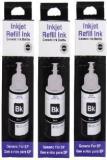 Ang L130 / Refill Ink For Use In / Epson L130 Multi Function Printer Black 70 ML Pack Of 3 Each Bottle Ink Black Ink Cartridge