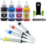 Ang Refill Ink Compatible For 745 MG2570S, E470, E477, E400, E410, E417, E560, E3370 Black + Tri Color Combo Pack Ink Cartridge