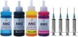 Ang Refill Ink For Hp 682 Cartridge 2300 2700 4100 100ML With Syringe Black + Tri Color Combo Pack Ink Cartridge