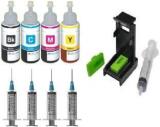 Ang Refill Ink, With Syringe, & Suction Tool Kit, Compatible For Canon MG2570, MG3670, MG2970, IP7270, MG2577, MG3070, MG3077, MG2470, MG2577, MG3170, MP2870, IP7270, 3170, E560 Black + Tri Color Combo Pack Ink Cartridge