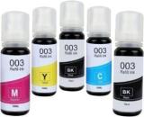 Asv 001/ 003 Ink For Ep L3110, L3150, L3250, L3116, L3101 Black + Tri Color Combo Pack Ink Bottle