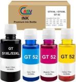 Asv GT53XLsmart Tank Printer 581, 210, 525, 520, 521, 585, 580, 670, 530, 675, 720, 750, 790 Black + Tri Color Combo Pack Ink Bottle