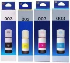 Axel Ink Refill for Epson 001, 003, L3200, L3210, L3211, L3215, L3216, L3250, L3252 Black + Tri Color Combo Pack Ink Bottle