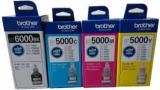 Brother BT6000BK With BT5000CMY Black + Tri Color Combo Pack Ink Bottle