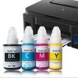 Canoff Ink Refill For Canon GI 790 G1000, G1010, G1100, G2000, G2002, G2010, G2012, G2100, G300 Black + Tri Color Combo Pack Ink Bottle