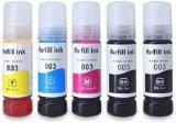 Canoff Ink Refill For Epson 001, 003, L3110, L3150, L3250, L3256, L4260, L4160, L3115, L3100 Black + Tri Color Combo Pack Ink Bottle