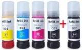 Chawda 001/ 003 L3110, L3150, L3250, , L3116, L3101 Set + Black + Tri Color Combo Pack Ink Bottle