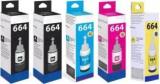 Chawda Ink For Compatibel With T664 L100, L110, L130, L200, L300 Black + Tri Color Combo Pack Ink Bottle