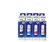 Dheeru 003 Ink Bottle Pack Of 4 Black + Tri Color Combo Pack Ink Bottle