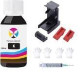 Easyink 100ML Refill Ink With Suction Tool Kit Compatible With Canon And HP Printer Black Ink Cartridge