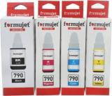 Formujet GI 790 Refill Ink For Canon G1000, G1010, G2000, G2002, G2010, G2012, G3000, G3010 Black + Tri Color Combo Pack Ink Bottle