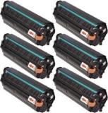 Globe For HP 12A FOR HP LaserJet 1010, 1012, 1015, 1018, 1020 Pack Of 6 Single Color Black Ink Toner