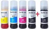 Gpn Print 001/ 003 Ink For Epson L3110, L3150, L3250, , L3116, L3101, L3210, L3215, Black + Tri Color Combo Pack Ink Bottle