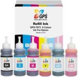 Gps Colour Your Dreams Refill Ink For Epson T673 Comptible 70ML X 6 Colour Set Black + Tri Color Combo Pack Ink Bottle