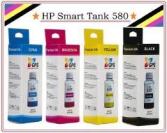 Gps Colour Your Dreams Smart Tank 580 Series Mult Function Monchrome Inkjet Printer Comptible Ink Black + Tri Color Combo Pack Ink Bottle