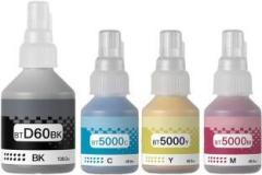 Greenberri Ink Compatible For Brother DCP T300, T310, T220, T510, T500, T910, T700 Black + Tri Color Combo Pack Ink Bottle