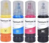 Greenberri Ink Compatible For Epson 001/003 L3150, L3110, L1110, L5190, L4150, L6170, L4160, L6190, L6160 Black + Tri Color Combo Pack Ink Bottle