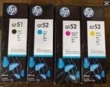 Hp INK CARTRIDGE GT51 And GT52 Ink Bottle, For Printer Black + Tri Color Combo Pack Ink Bottle