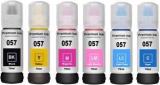 Hynear Refill Ink 057 For L8050, Black + Tri Color Combo Pack Ink Bottle