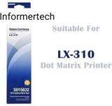 Informertech Pack Of 1 Epsan LX 310 Dot Matrix Ribbion Printer Black + Tri Color Combo Pack Ink Toner