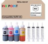 Inkpoint Refill Ink Kit For HP Cartridge 805 803 680 678 682 818 802 901 703 704 21 Black + Tri Color Combo Pack Ink Bottle