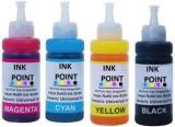 Inkpoint T6641 Refill Ink For Epson Printers Black + Tri Color Combo Pack Ink Bottle