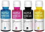 Inkspot GT51 Refill Ink For 310, 315, 319, 410, 415, 419, GT5810, GT5820, GT5821 Black + Tri Color Combo Pack Ink Bottle