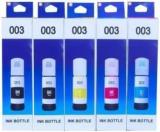 Int 003 Multicolor Ink Bottle Set Black + Tri Color Combo Pack Ink Bottle