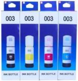 Int Ink 003 Multicolor Ink Bottle Compatible PrInter L3100 L3101 L3110, L3150 Black + Tri Color Combo Pack Ink Bottle