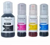 Jimigo 001 Refill Ink For Epson L4150, L4158, L4160, L4168, L5190, L6160, L6161, L6168, L6170, L6171, L6178, L6190, L6191, L6198, L1110 Printer Ink Bottle Black + Tri Color Combo Pack Ink Bottle