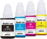 Jimigo REFILL INK CN GI790, G1000, G1010, G1100, G2000, G2002, G2010, G2012, G3000, G3010, G3012 Black + Tri Color Combo Pack Ink Bottle