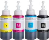 Jk Toners Ink Bottle For Epson T664 L100 L110 L130 L200 L210 L220 L300 L380 L455 L555 L565 Black + Tri Color Combo Pack Ink Bottle