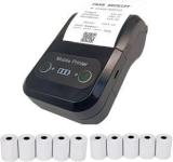 Milestone MPT II 58mm Thermal Printer Bluetooth Printer Android POS 2 Inch Receipt Bill Printer Printing Machine For Small Business, Restaurant Swiggy Zomato KOT, Shopping Mall, Mini Market WITH 58MM X 15MTR 10PCS THERMAL ROLL Thermal Receipt Printer