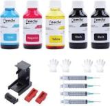 Needle 100ml CMYKK Cartridge Ink Refill Suction Toolkit For HP, Canon Cartridge Printer Black + Tri Color Combo Pack Ink Bottle