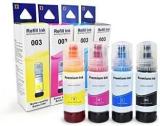 Printify 001/ 003 Ink For Epson L3110, L3150, L3250, , L3116, L3101, L3210, L3215, L3216, Black + Tri Color Combo Pack Ink Bottle